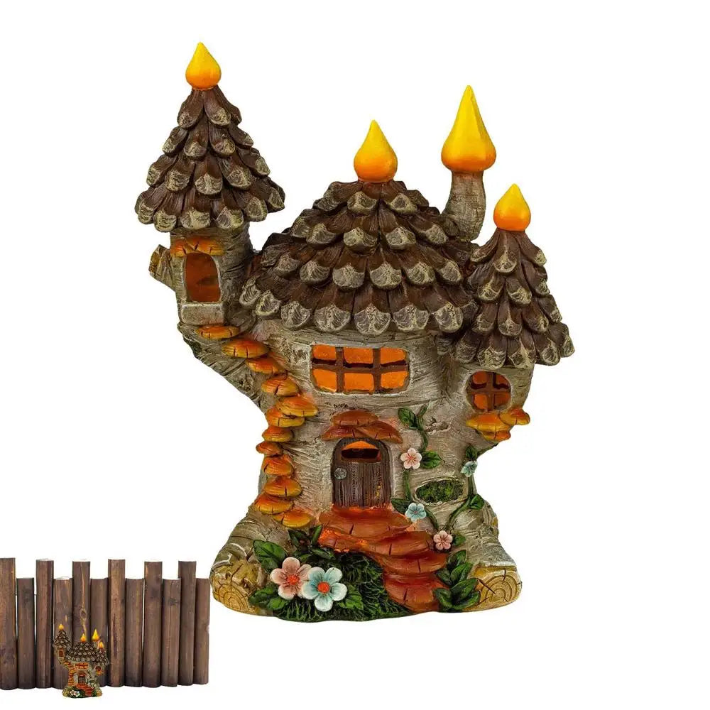 Tree Faces Decor Outdoor Mini Wood Fairy Yard House Home Decor Tabletop Ornaments For Bedroom Kids Room Living Room Child Room