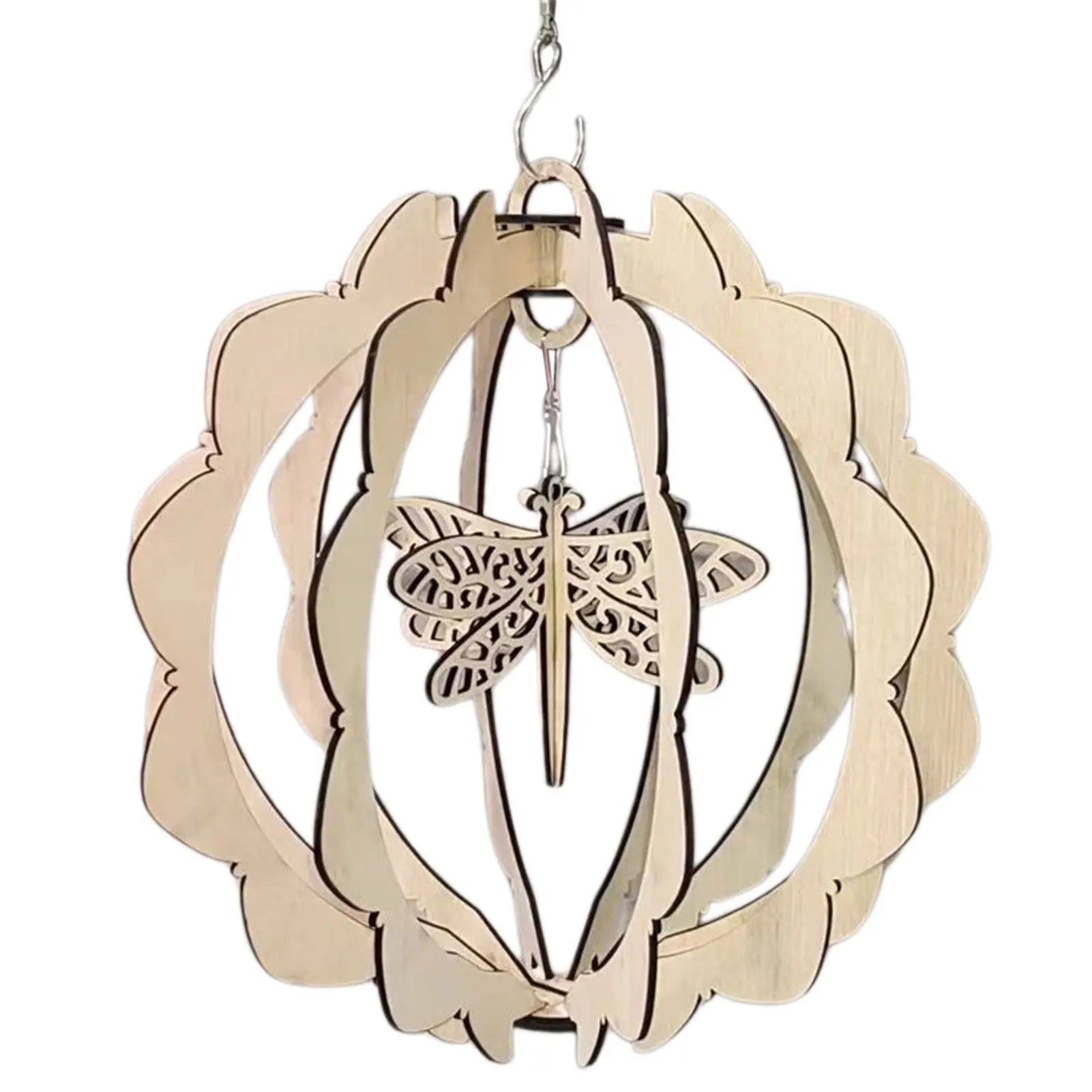 Wooden Floral Wind Spinners Outdoor Decor Adds Charm To Any Outdoor Space Perfect For Garden Balcony Patios