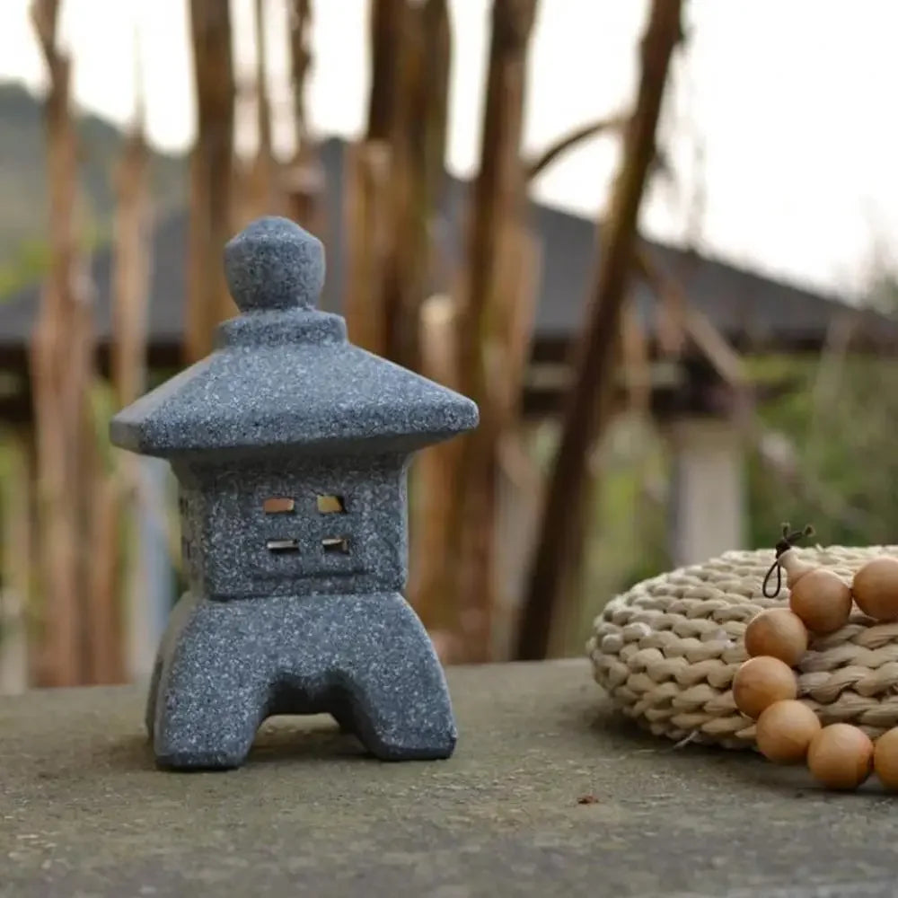 Pagoda Garden Lantern Sculpture | Candle Holder Patio Decor