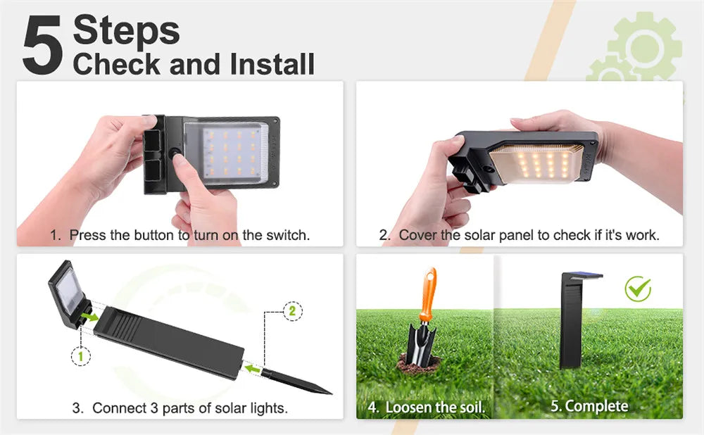 Solar Bollard Garden Light | IP65 Waterproof Pathway Lamp