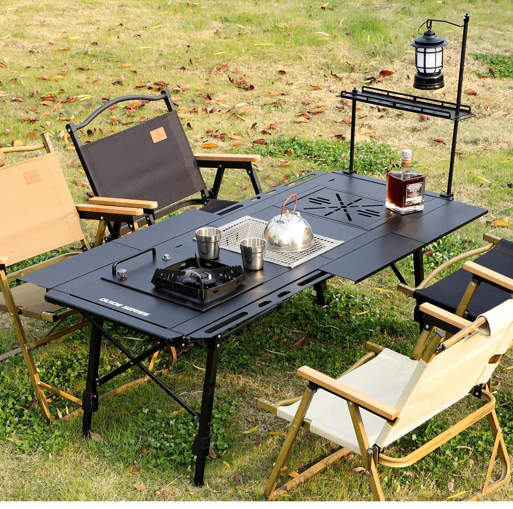 Modern Outdoor Fire Pit Dining Table | Patio & Backyard Bistro
