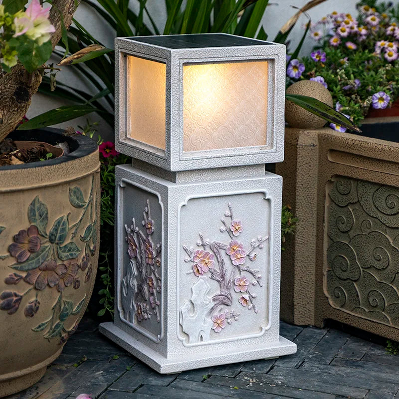 Chinese-Style Solar Garden Landscape Set | Villa Courtyard Decor