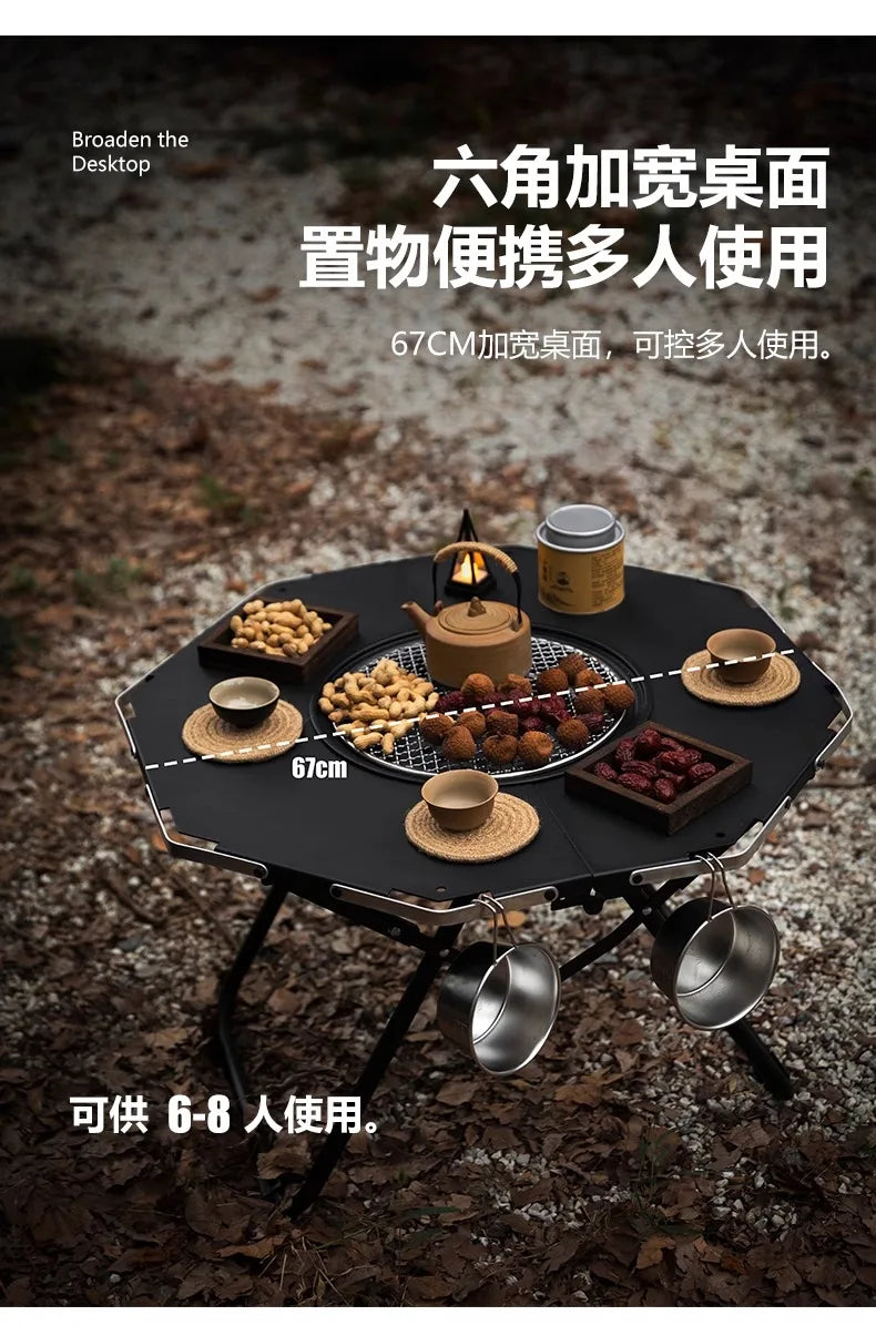 Ground Lounge Outdoor Table Designer Black Dining Camping Outdoor Table Garden Patio Set Di Mobili Da Giardino Outside Furniture